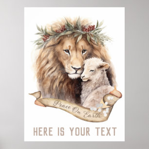señal de Navidad del León y el Cordero
