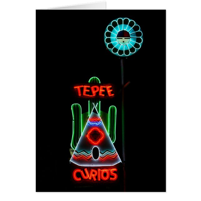 Señal de neón de los objetos curiosos de la tienda (Frente)