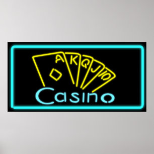 Señal de neón del casino