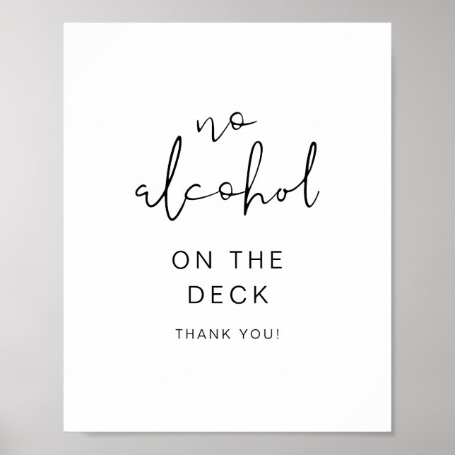 señal de no alcohol ADELLA Edgy Modern Minimalist (Frente)