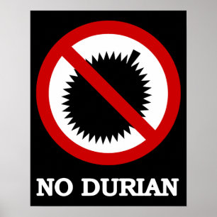 Señal de NO Fruta Tropical Durian