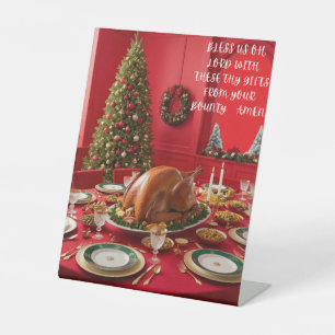señal de oración de mesa de Navidad