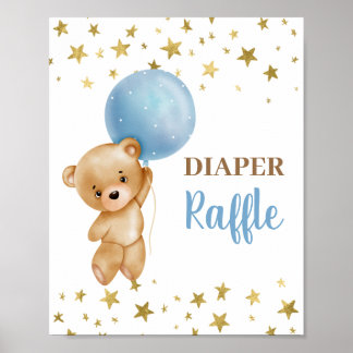 Señal de oso de Diaper Raffle