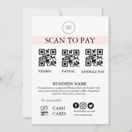 Señal de Pago por Escaneo Código QR de Pago para P