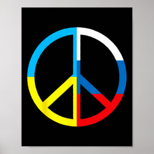 Señal de Paz en Ucrania y Bandera Rusa - Paz Mundi