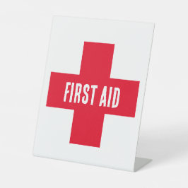 Señal de pedestal - Cruz Roja de Primeros Auxilios