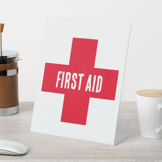 Señal de pedestal - Cruz Roja de Primeros Auxilios (In Situ)