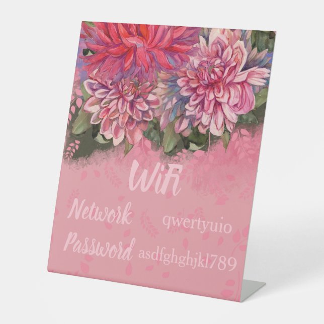 señal de pedestal de flores de dalias (Anverso)