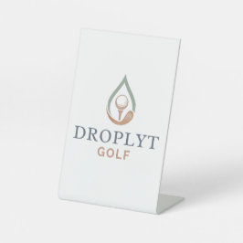 Señal de pedestal de la firma Droplyt Golf