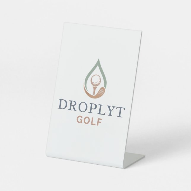 Señal de pedestal de la firma Droplyt Golf (Anverso)