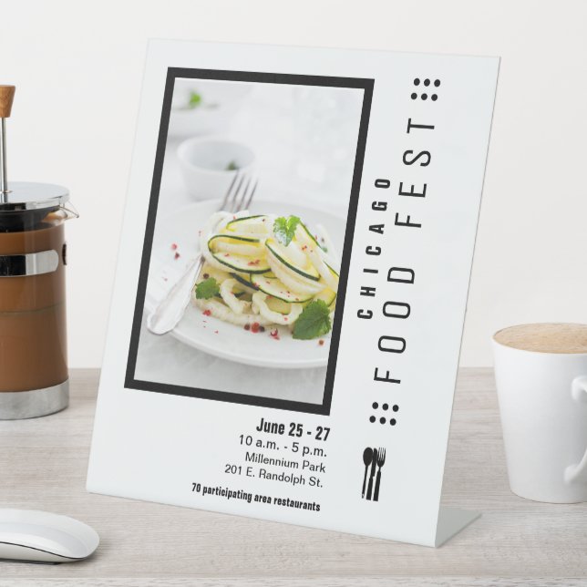 señal de pedestal del festival de alimentos (In Situ)