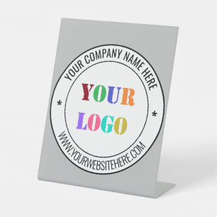 Señal de pedestal para información de logotipo de 