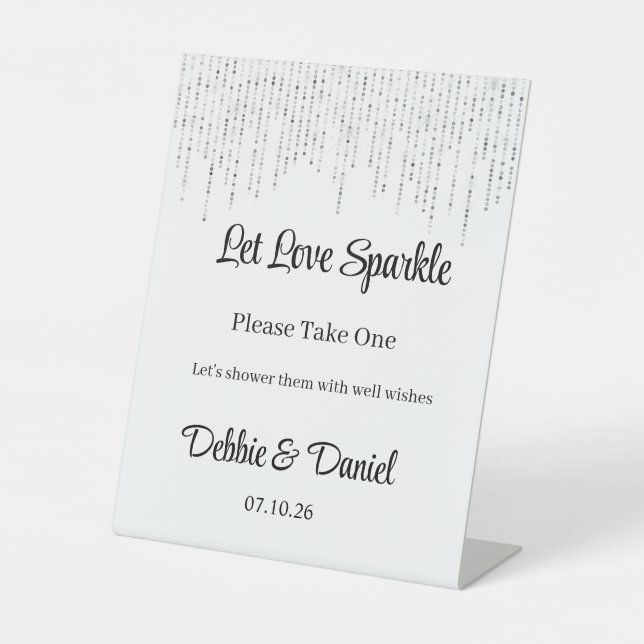 Señal de pedestal para mesa de despedida de boda (Anverso)