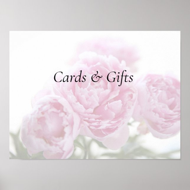 Señal de perdidos y regalos de peonías rosadas (Frente)