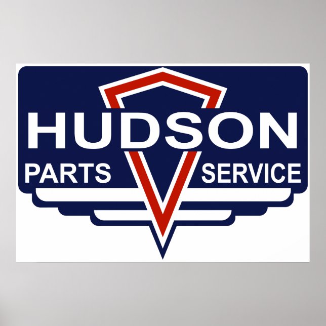 Señal de piezas de Hudson de época (Frente)