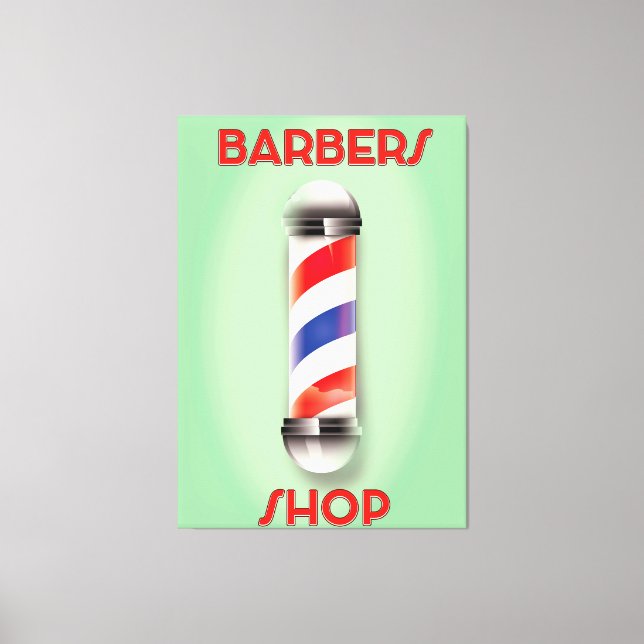 Señal de poste vintage de barbería (Anverso)