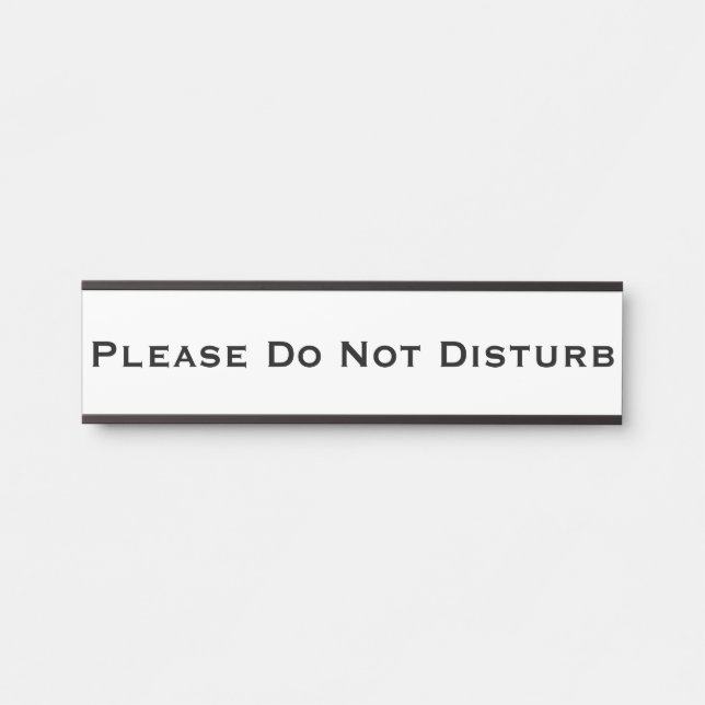 Señal de puerta de placa extraíble 'No Molestar' (Anverso)