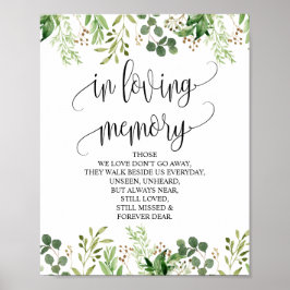 Señal de recuerdo de verde en memoria amorosa