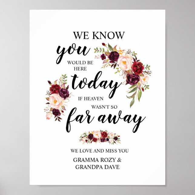 Señal de recuerdo personalizada en memoria amorosa (Frente)