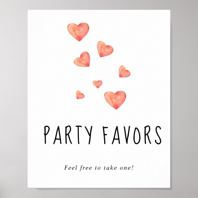 Señal de Recuerdos de Fiesta de Niñas Corazones de (Frente)