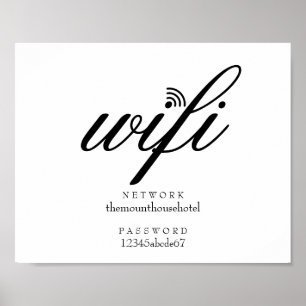 Señal de red y contraseña Wifi