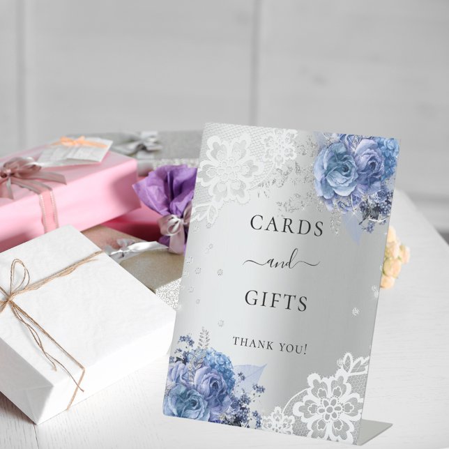 Señal de regalo de tarjetas de encaje florales azu (Subido por el creador)