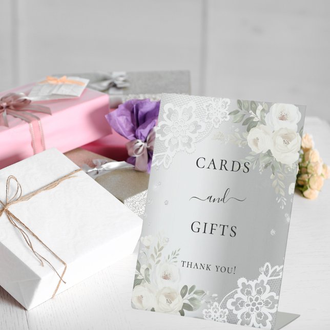 Señal de regalo de tarjetas de encaje florales bla (Subido por el creador)