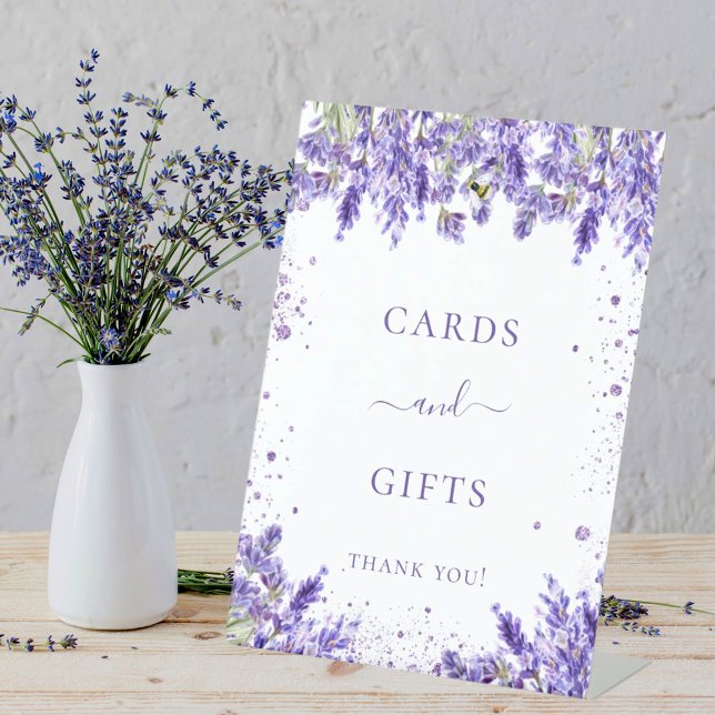 señal de regalo de tarjetas de florales de lavanda (Subido por el creador)
