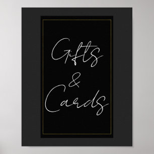 Señal de regalos y tarjetas modernas minimalistas