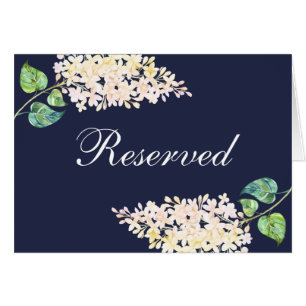 Señal de reserva de boda de la marina. Flor de lil