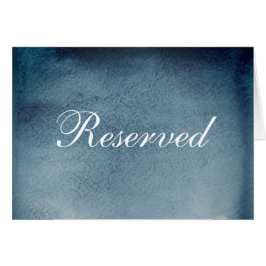 Señal de reservado para boda Navy. Acuarela modern