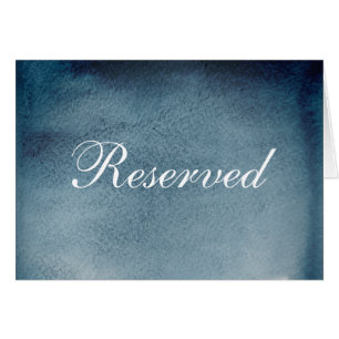 Señal de reservado para boda Navy. Acuarela modern