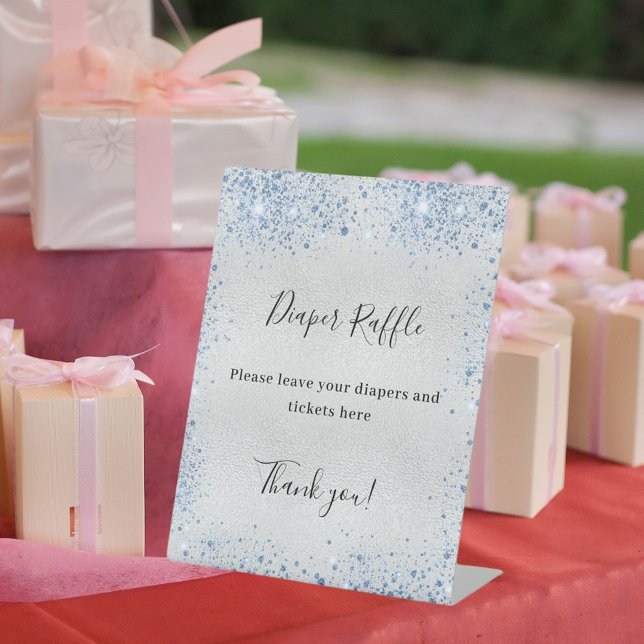 Señal de rifa de pañales de ducha de bebé azul pla (Subido por el creador)