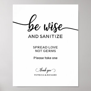 Señal de Sé Sabio y Desinfecta Propaga el Amor No 