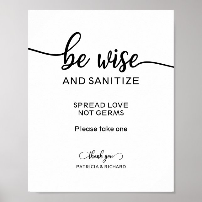 Señal de Sé Sabio y Desinfecta Propaga el Amor No  (Frente)