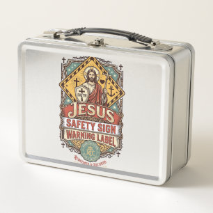señal de seguridad de Jesús etiqueta de advertenci