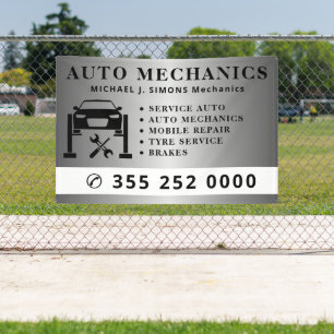 señal de servicio de mecánico de reparación de aut