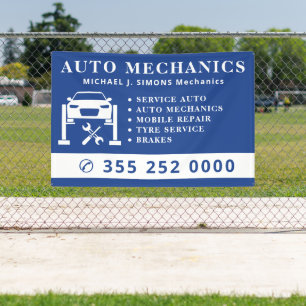 señal de servicio de mecánico de reparación de aut