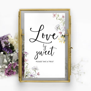 Señal de Shower Nupcial Amor de Flor Silvestre es 