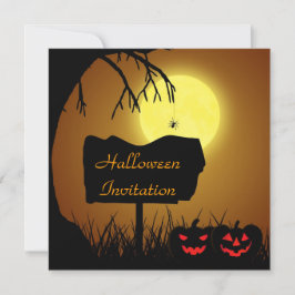 Señal de Silueta de Halloween - Invitación de Fies