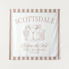 Señal de tapiz para despedida de soltera en Scotts