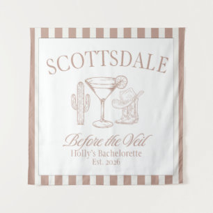 Señal de tapiz para despedida de soltera en Scotts