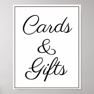 Señal de tarjetas y regalos