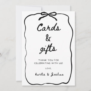 Señal de Tarjetas y Regalos de Boda