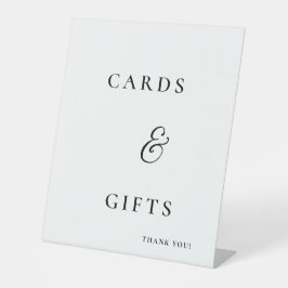 Señal de Tarjetas y Regalos Minimalista para Boda