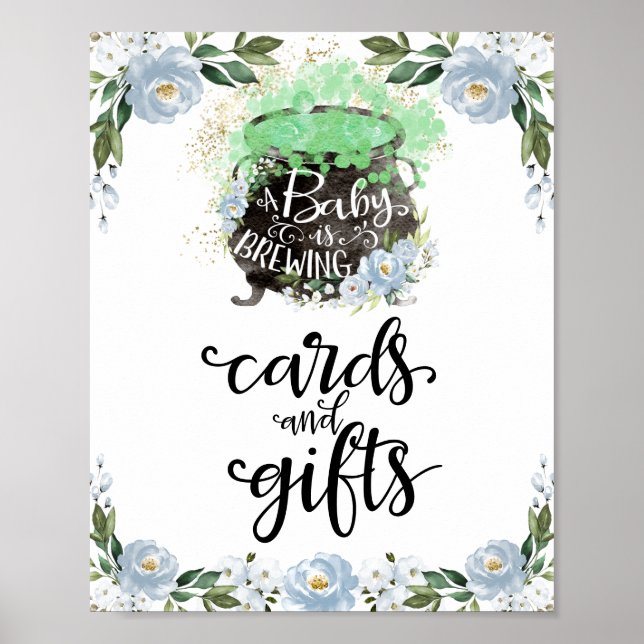 Señal de Tarjetas y Regalos para Baby Shower de Ha (Frente)