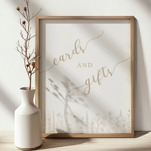 Señal de Tarjetas y Regalos para Baby Shower Tau