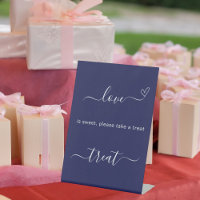 señal de trato de boda azul dulce es el amor