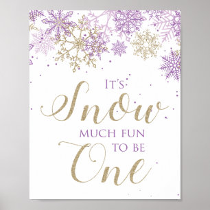 Señal de Uno Invierno Onederland Nieve Mucho Diver