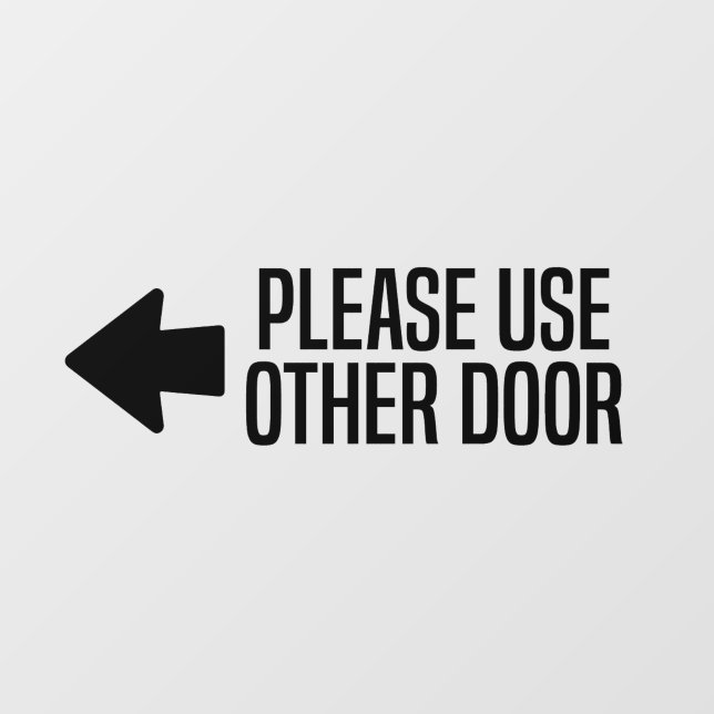 señal de usar otra puerta (Hoja)